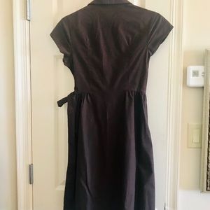 Brown wrap dress